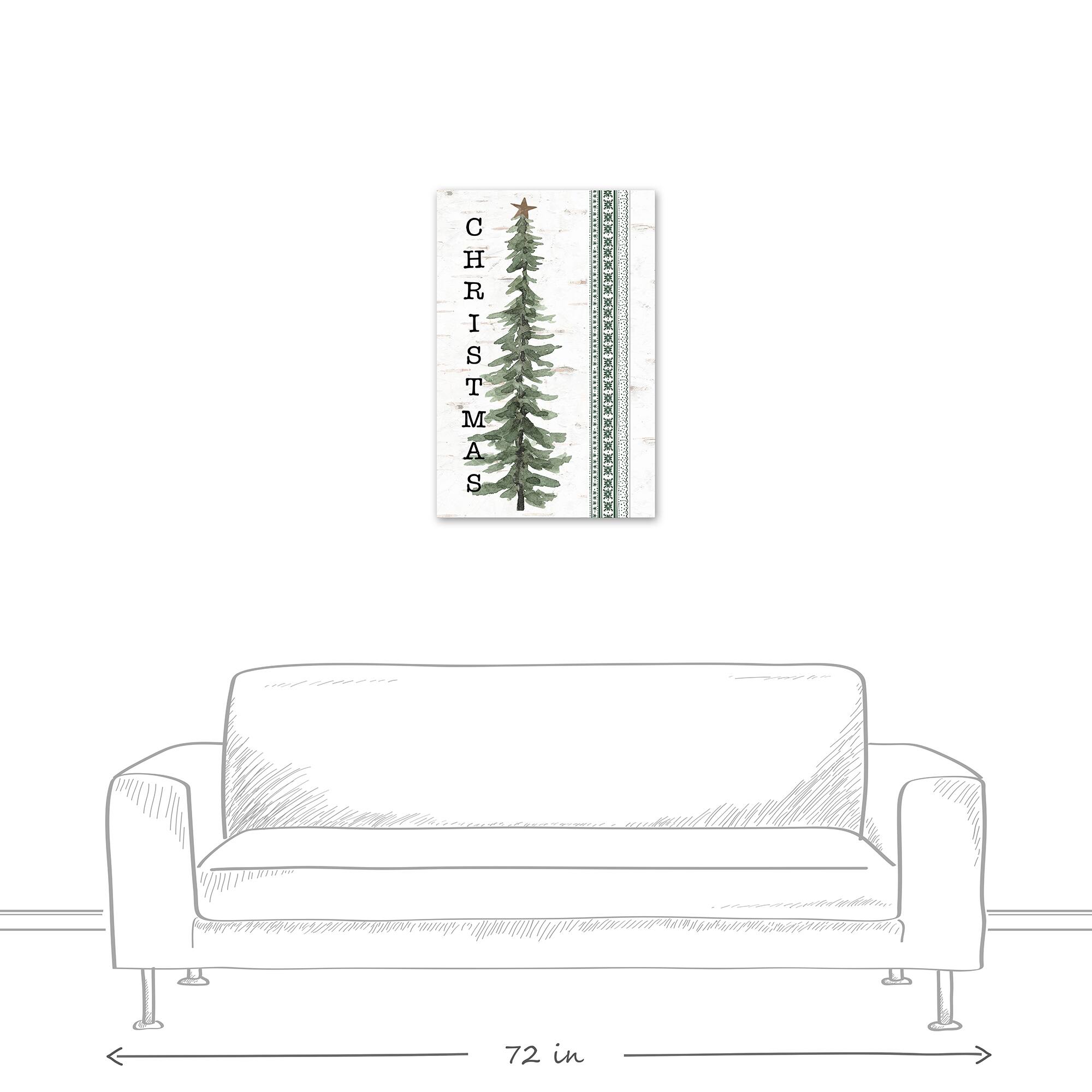 Tree Isle Green Canvas Wall Art
